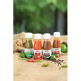 Nước chấm Fosa (vị ngẫu nhiên), muối ớt tắc tươi ngon cho hải sản và BBQ, chay mặn đều dùng được, chai 110g