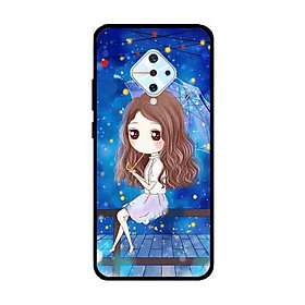 Ốp Lưng in cho Vivo S1 Pro/ Vivo V17 Mẫu Nàng Che Dù nền Xanh - Hàng Chính Hãng