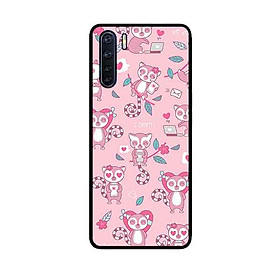 Ốp Lưng in cho Oppo A91 Mẫu Gấu Chó Nền Hồng - Hàng Chính Hãng