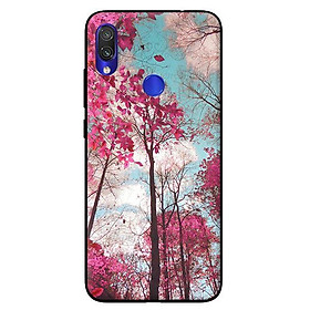 Ốp lưng in cho Xiaomi Redmi Note 7 mẫu Lá Đỏ Tím - Hàng chính hãng