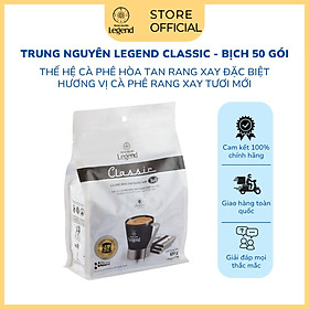 Combo 2 Cà Phê Trung Nguyên Legend Classic Hòa Tan – Bịch 50 Gói – Cà Phê Sữa Đậm Đà, Chuẩn Gu Việt