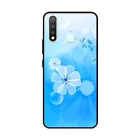 Ốp Lưng in cho Vivo Vivo Y19 /U3 /Y5s /U20 Mẫu Bông Hoa Nền Xanh - Hàng Chính Hãng