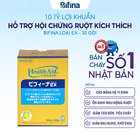 Men vi sinh Bifina Nhật bản - Hỗ trợ người viêm đại tràng, ruột kích thích - Loại EX Hộp 30 gói