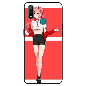 Ốp Lưng in cho Realme 3 Pro Mẫu Cô Gái Nền Hồng Anime - Hàng Chính Hãng
