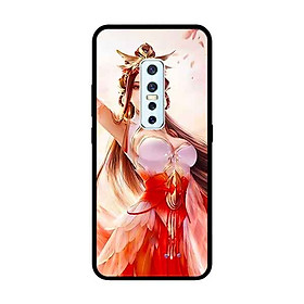 Ốp Lưng in cho Vivo V17 Pro Mẫu Cô Nền Anh Đào - Hàng Chính Hãng