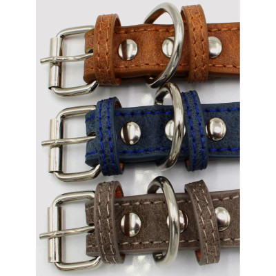 Vòng cổ da đinh gai bản lớn cho chó Saly Q PCS05