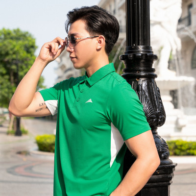 Áo Polo Nam Cổ Bẻ, Phối Nách, Xẻ Tà ALLPUR Công Nghệ Coolmax Siêu Mát - Chống Nhăn - Ngăn Mùi - Màu Xanh