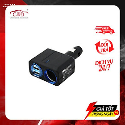 Bộ Chia Tẩu Ô Tô 1 Ổ Và 2 Cổng Usb Không Dây AIR-Q PZ-708