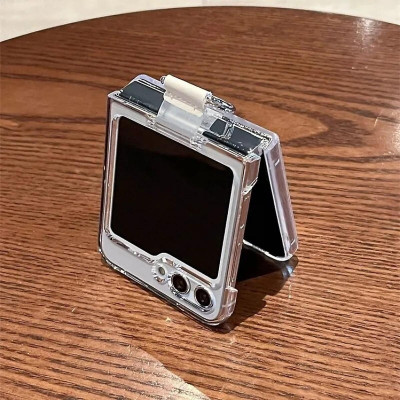 Ốp lưng chống sốc trong suốt kèm iring cho Samsung Galaxy Z Flip 7 , Z Flip 5 hiệu Likgus Cover Ring (chất liệu cao cấp, - hàng nhập khẩu