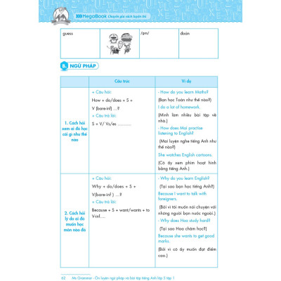 Ms Grammar Ôn Luyện Ngữ pháp Và Bài Tập Tiếng Anh Lớp 5 Tập 1