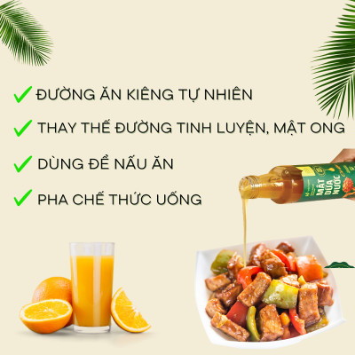 Mật Dừa Nước Vietnipa 375g Dùng Thay Thế Đường Tinh Luyện, Chỉ Số Đường Huyết Thấp Tốt Cho Người Tiểu Đường, Ăn Chay, Ăn Kiêng