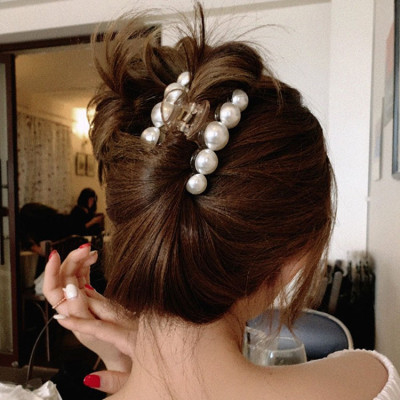 Combo 5 kẹp tóc, kẹp càng cua đính kèm ngọc trai, cột tóc Hàn Quốc cực đẹp KT28