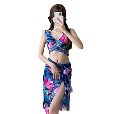 Set Bikini Đùi Thanh Lịch Kèm Khăn Lưới