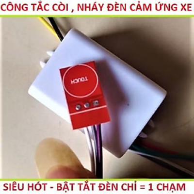 CẢM BIẾN CHẠM BẬT TẮT ĐÈN XUYÊN QUA NHỰA XE MÁY 