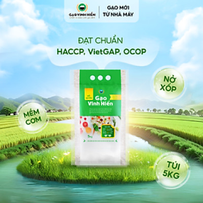 Đặc sản Tiền Giang - Gạo Đỗ Quyên Vinh Hiển 5kg - OCOP 4 SAO