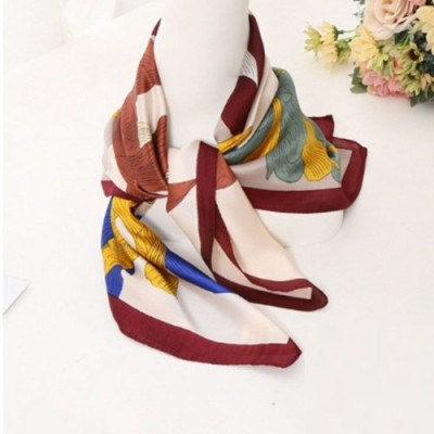 Khăn lụa cổ vuông- khăn turban họa tiết nhã nhặn, sang trọng KC01