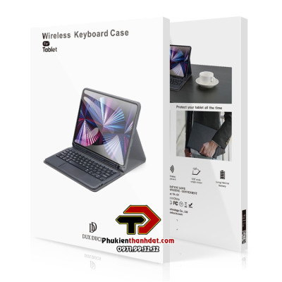 Bao da kèm bàn phím cho iPad Pro 11 2020 chính hãng Dux Ducis có bàn di chuột TrackPad, có ngăn để bút - Hàng chính hãng 