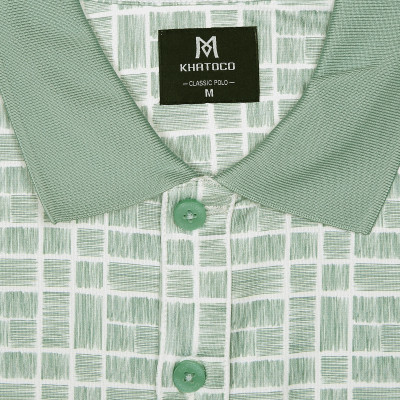 Áo Thun Nam caro Khatoco A2MN458R2-VNIN467-2604-N