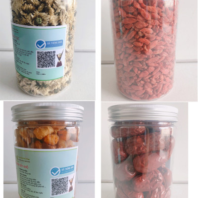 Combo Táo đỏ - Kỷ tử - Long nhãn - Hoa cúc - Mỗi hủ 200gr