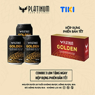 [HỘP 3 LON] Bia Thủ Công Platinum Golden Ale Lon 330ml 5% Chính Hãng Bán Chạy Nhất 