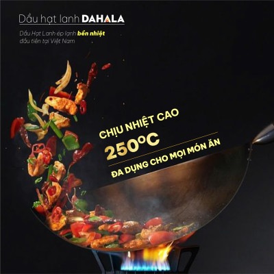 Dầu hạt lanh ép lạnh bền nhiệt DAHALA 250ML - GIÀU OMEGA 3,6,9