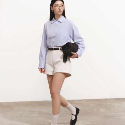 DOTTIE - Quần short dáng A - Trắng - Q0385