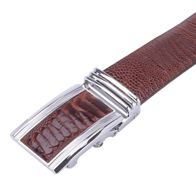 HP4425-26-27-28 - Thắt lưng nam da đà điểu Huy Hoàng trơn 4P màu đen, nâu đất, vàng, nâu đỏ