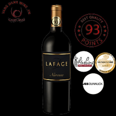 Rượu vang Organic Famille Lafage Narassa 2018 (Pháp) kèm túi hộp,đồ khui  