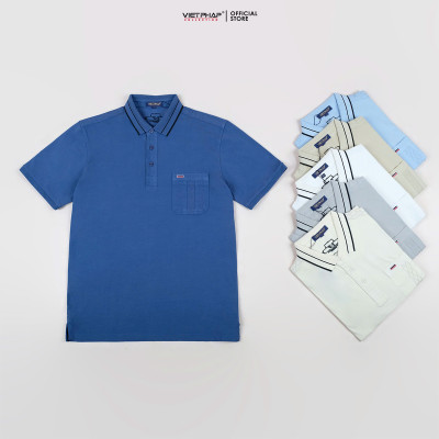 Áo Polo Nam VIỆT PHÁP Form Luxury -  Thun Cây Dù Trơn, lịch lãm, sang trọng  22813