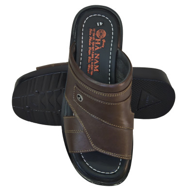 Dép Nam Quai Ngang HÀ NAM Da Bò Thật Cao Cấp DNA2132