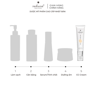 Kem Trang Điểm Chống Nắng Sakura CC Cream Flawless Control Base (40ml)
