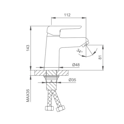 Vòi chậu lavabo nóng lạnh Frap F1017 - Hàng Chính Hãng LIÊN BANG NGA