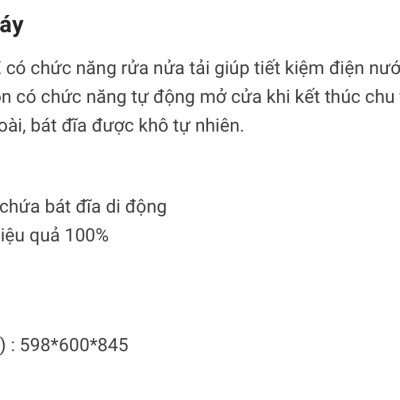 MÁY RỬA BÁT DUSLER SMS88DL03E - Hàng Chính Hãng