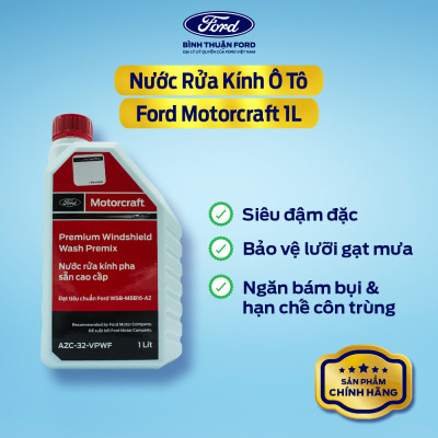 [COMBO GIÁ HỜI] Nước Rửa kính Ô tô, Pha sẵn 1L + Nước Làm Mát Ô tô 4L – Màu Vàng | Motorcraft - Chính hãng