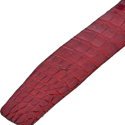 Thắt Lưng Nam Da Cá Sấu Nguyên Con Bụng Bản Lớn Huy Hoàng HT4749 - Nâu Đỏ