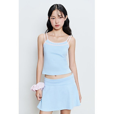 DOTTIE - Chân váy xòe mini - Xanh biển - S0236