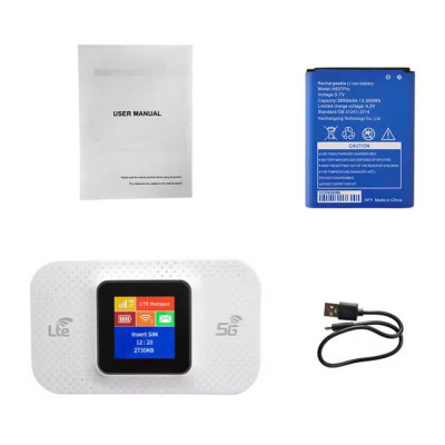 Bộ Phát Sóng WiFi Di Động Tốc Độ Cao 4G/5G LTE 150Mbps - Màn Hình Màu LCD - Phát Sóng Mạnh - Bản Quốc Tế Hỗ Trợ Tất Cả Nhà Mạng - Dung Lượng Pin Cao - Hàng Chính Hãng