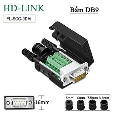 Đầu bấm DB9 RS232 Male-Female HD-Link YL-SCG-09DM/F. HÀNG CHÍNH HÃNG !!!