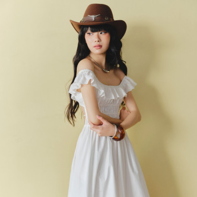 DOTTIE - Đầm cánh tiên hở lưng - Trắng - D0710