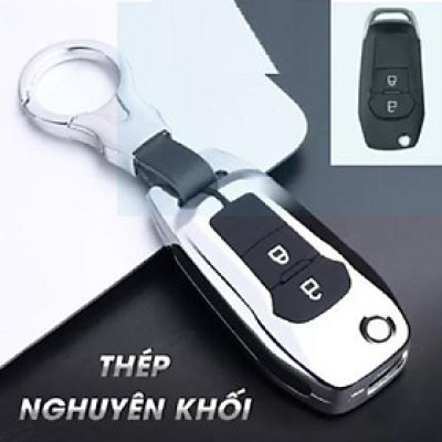 Ốp chìa khóa Ford XLS, XLT Ranger Chìa Cơ chìa gập - Áo Lót Cao Su Đen