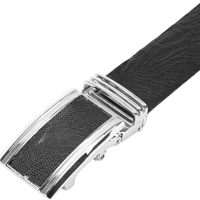 Thắt Lưng Nam Da Đà Điểu Bản Lớn Trơn Huy Hoàng HT4425 - Đen