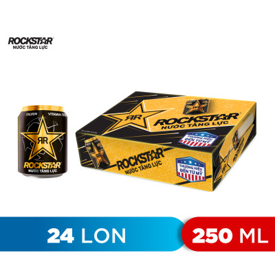 Thùng 24 Lon Nước Tăng Lực Rockstar (250ml/ lon)