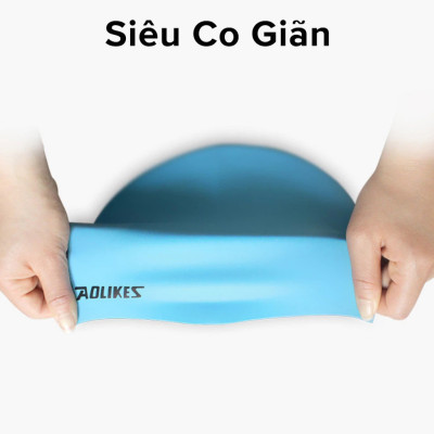 Mũ Bơi Nón Bơi Người Lớn Silicone Siêu Co Giãn Hãng Aolikes AL5010 – Siêu Bền, Mềm, Chống Thấm Nước