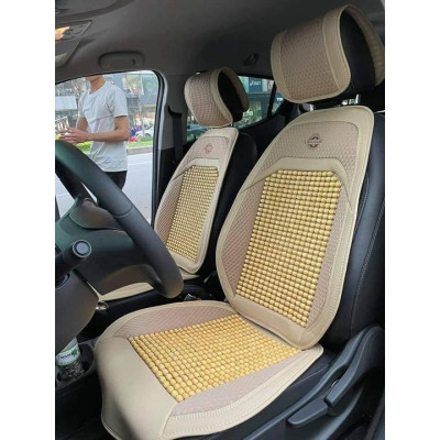 Lót Ghế Ô Tô Hạt Gỗ Massage – Bọc Ghế Ô Tô Chống Nóng – Áo Ghế Ô Tô Lót Liền Massage Lưng Chất Liệu Da Cao Cấp