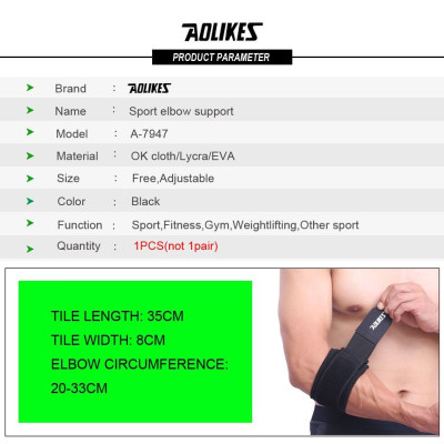 Đai Bó Hỗ Trợ Chứng Viêm Đau Cơ Dưới Khủy Tay Chơi Tennis Golf AL-7947 (1 Đôi)