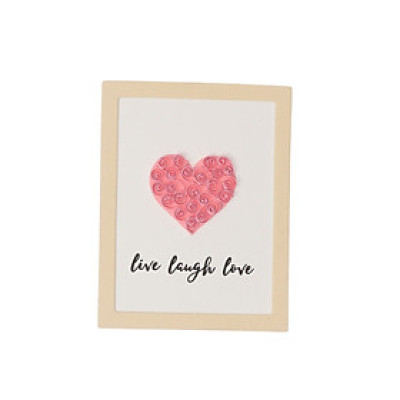 Thiệp Giây Xoắn Có Khung Tinh Yêu và Valentine - size 6.5 x 8.5 cm