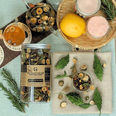 [Vị Khổ Qua Rừng] Combo 2 Hộp Trà Gạo Lứt Đậu Đen GUfoods 500g - Thanh Nhiệt, Giải Khát, Cải Thiện Giấc Ngủ