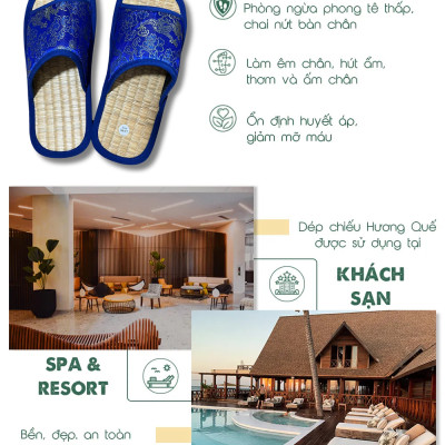Dép chiếu đi trong nhà Hương Quế DCQ-77 thích hợp mang trong nhà, trong văn phòng 
