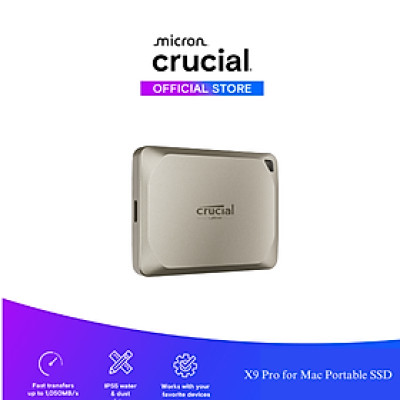Ổ cứng SSD di động 1TB SSD Crucial X9 Pro cho Mac USB 3.2 Gen-2 2x2 CT1000X9PROMACSSD9B - HÀNG CHÍNH HÃNG