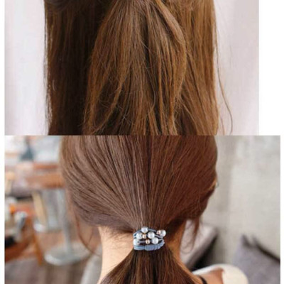 Đồ buộc tóc xinh xắn, 5 chun buộc tóc đính hạt nhiều màu cực đẹp SC24